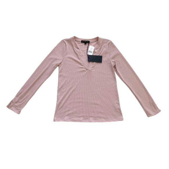 Gibsonlook Top Shirt Mauve Waffle Weave V-Neck Long Sleeve Casual Top Small NEW - Picture 8 of 12